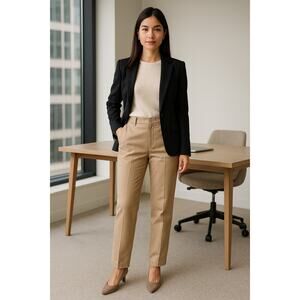 Lauren Ralph Lauren Quiet luxury 8P Fenwick Cotton Workwear Office Chic Preppy